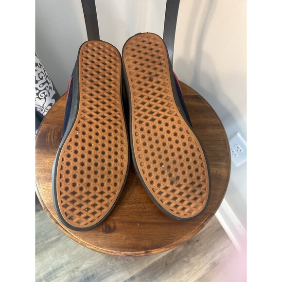 Men’s VANS Casual Sneakers Old Skool Style Dress Blues With Red Accent Size 11 - Picture 3 of 5